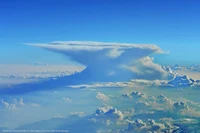 A Classic Anvil Cloud Over Europe