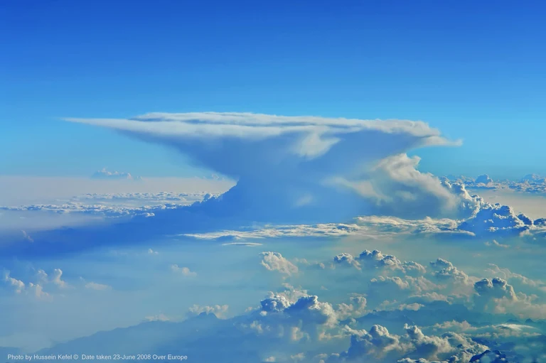 A Classic Anvil Cloud Over Europe